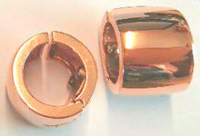 Kreolen Weissgold 750, flach, breit, Handarbeit mit Scharnier
