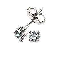 Solitär Ohrstecker 4-Griff-Fassung Weissgold 750 2 H SI Brillanten à je 0.08ct.