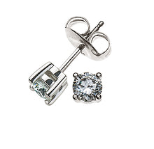 Solitär Ohrstecker 4-Griff-Fassung Weissgold 750 2 H SI Brillanten à je 0.125ct.