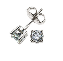 Solitär Ohrstecker 4-Griff-Fassung Weissgold 750 2 H SI Brillanten à je 0.17ct.