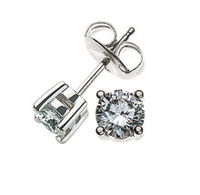 Solitär Ohrstecker 4-Griff-Fassung Weissgold 750 2 H SI Brillanten à je 0.38ct.