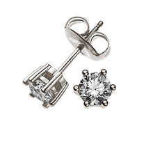 Solitär Ohrstecker 6-Griff-Fassung Weissgold 750 2 H SI Brillanten à je 0.165ct.