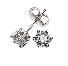 Solitär Ohrstecker 6-Griff-Fassung Weissgold 750 2 H SI Brillanten à je 0.25ct.