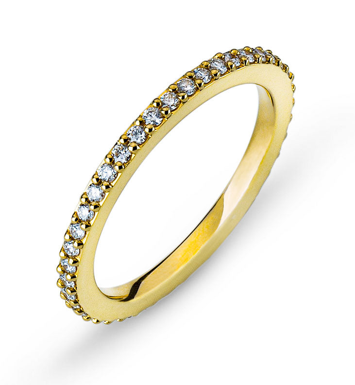 Eternity Ring Gelbgold Korn Fassung 750 45 Brillanten H SI ct.