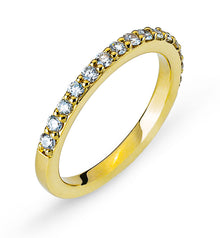 Mémoire Ring Gelbgold Korn Fassung 750 15 Brillanten H SI ct.