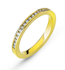Mémoire Ring Gelbgold Kanal Fassung 750 23 Brillanten H SI ct.