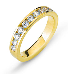 Mémoire Ring Gelbgold Kanal Fassung 750 12 Brillanten H SI ct.