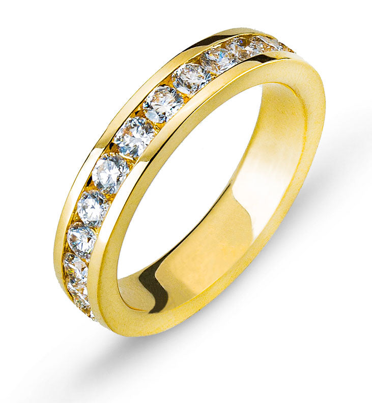 Eternity Ring Gelbgold Kanal Fassung 750 25 Brillanten H SI ct.