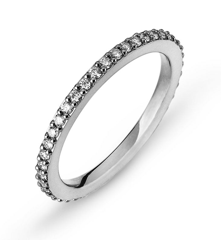 Eternity Ring Weissgold Korn Fassung 750 45 Brillanten H SI ct.