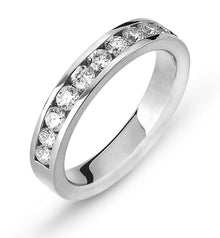 Mémoire Ring Weissgold Kanal Fassung 750 12 Brillanten H SI ct.