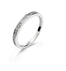 Ring Weissgold 750 mit 10 Baguette Diamanten H SI ct.