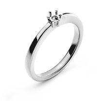 Solitär Ring 6-Griff-Fassung Rohling Weissgold 750 0ct.