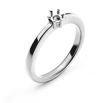 Solitär Ring 6-Griff-Fassung Rohling Weissgold 750 0ct.