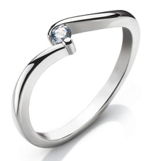 Solitär Ring Weissgold 750 H SI ct.