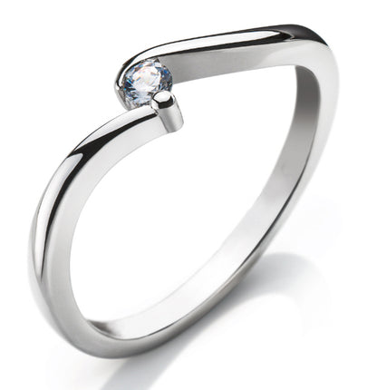 Solitär Ring Weissgold 750 H SI ct.