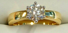 Solitär Ring 6-Griff-Fassung Gelbgold 750 H SI 1.00ct. Fassung Weissgold 750