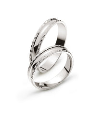 Trauring Weissgold 750 Breite diamantiert
