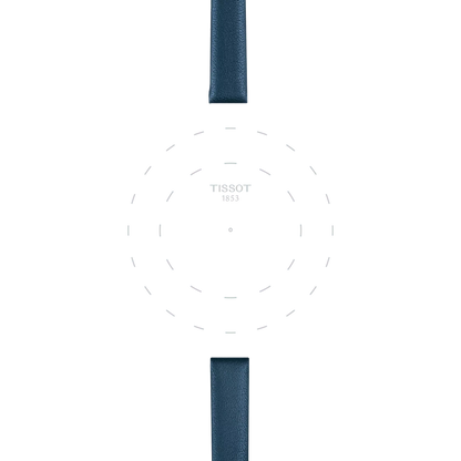 Original Tissot Lederarmband blau Bandanstoß 09 mm