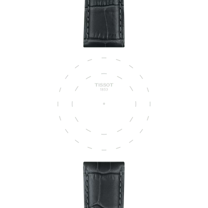 Original Tissot  Lederarmband grau Bandanstoß 21 mm
