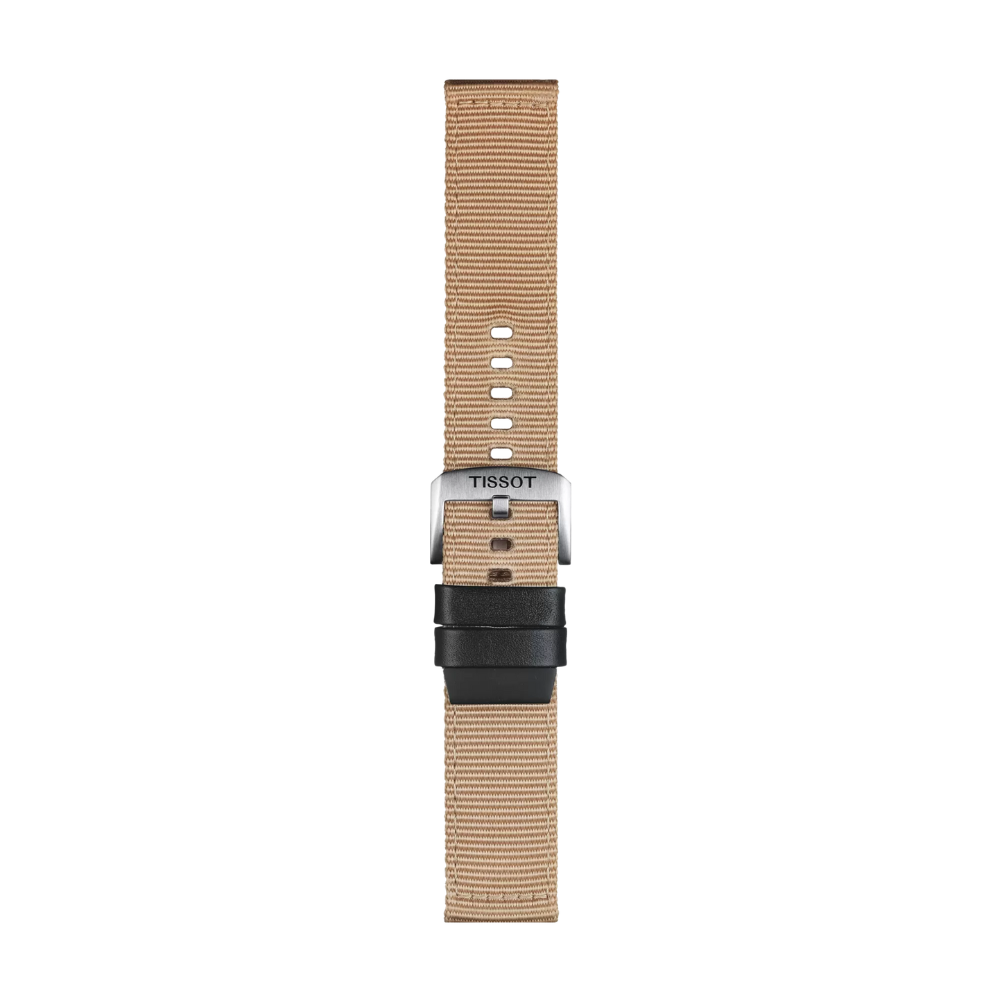 Original Tissot Textilarmband mit Lederelementen beige Bandanstoß 22 mm