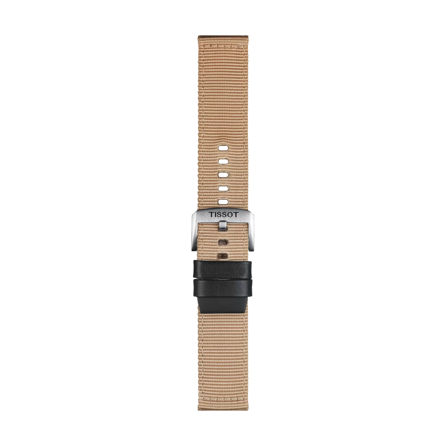 Original Tissot Textilarmband mit Lederelementen beige Bandanstoß 22 mm