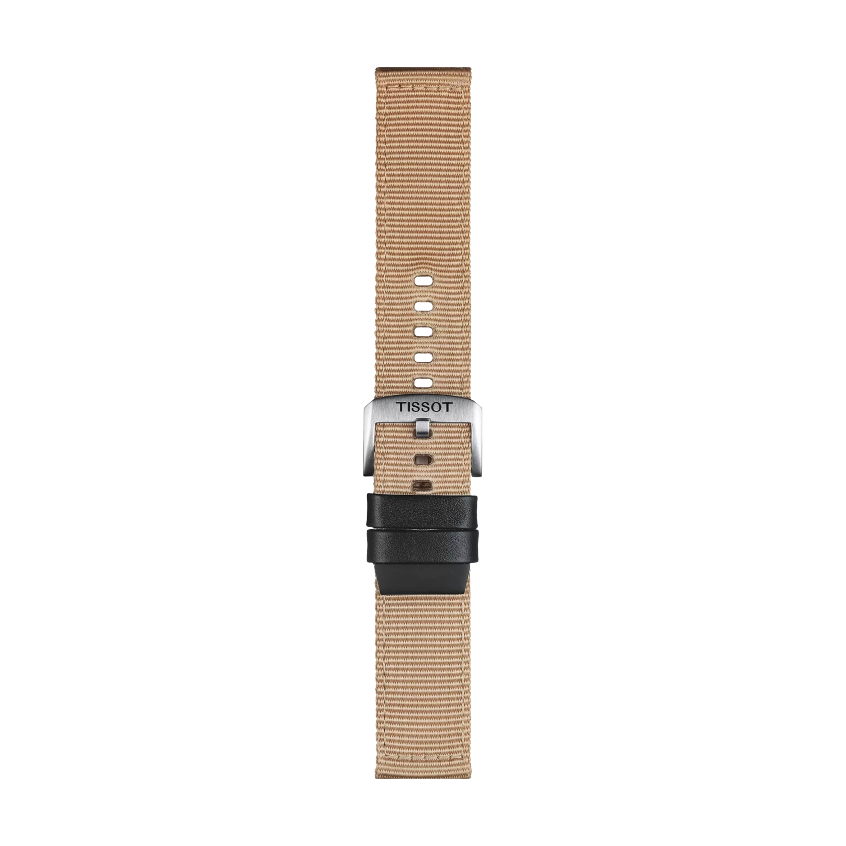 Original Tissot Textilarmband mit Lederelementen beige Bandanstoß 22 mm