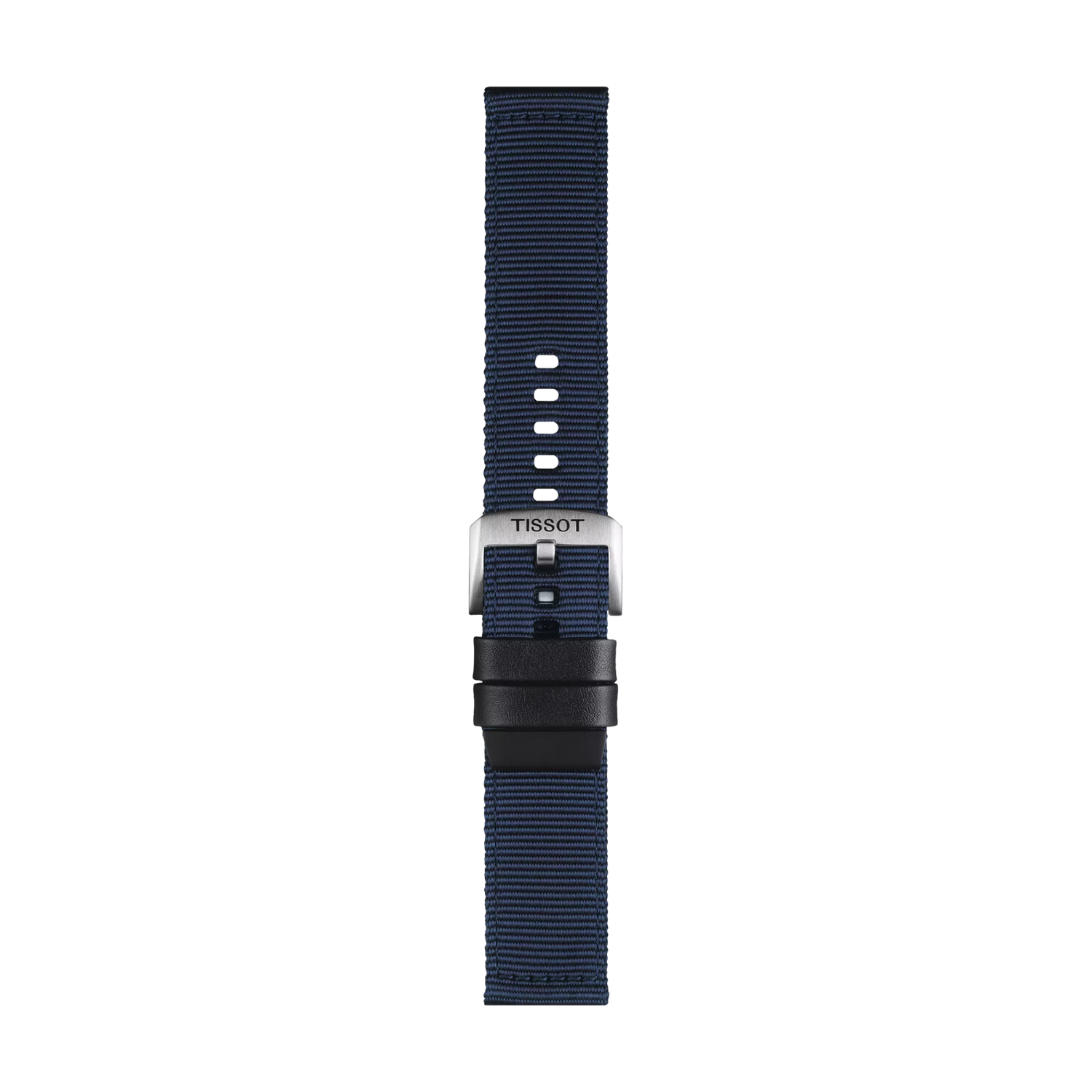 Original Tissot Textilarmband mit Lederelementen blau Bandanstoß 22 mm