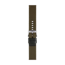 Original Tissot Textilarmband mit Lederelementen khaki Bandanstoß 22 mm