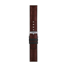 Original Tissot Lederarmband mit Kautschukelementen braun Bandanstoß 22 mm