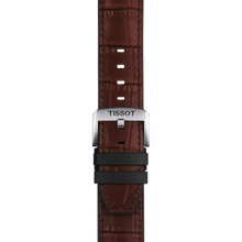 Original Tissot Lederarmband mit Kautschukelementen braun Bandanstoß 22 mm