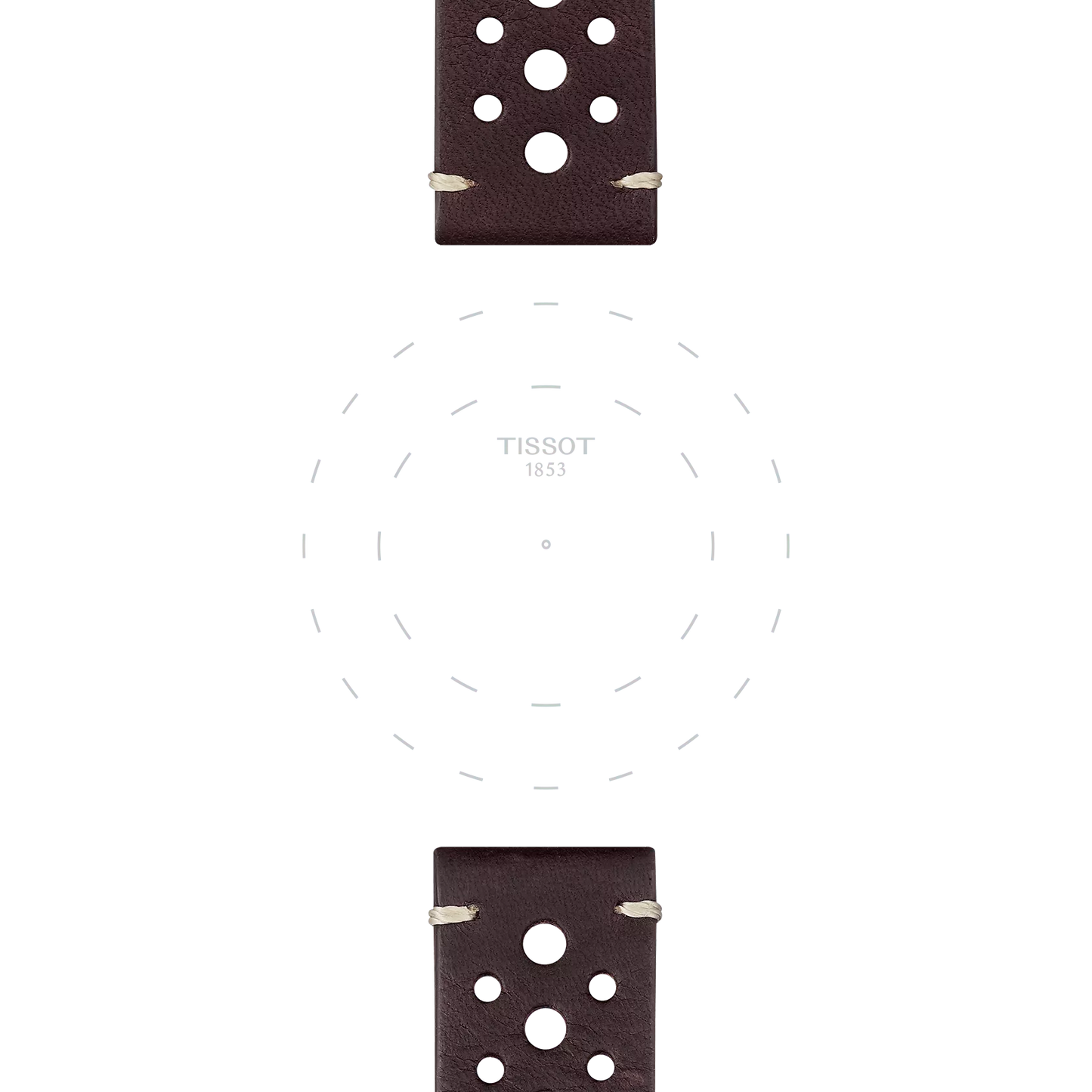 Original Tissot Lederarmband braun Bandanstoß 22 mm
