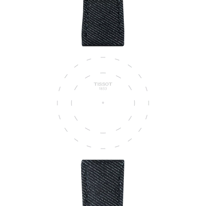 Original Tissot Textilarmband blau Bandanstoß 22 mm