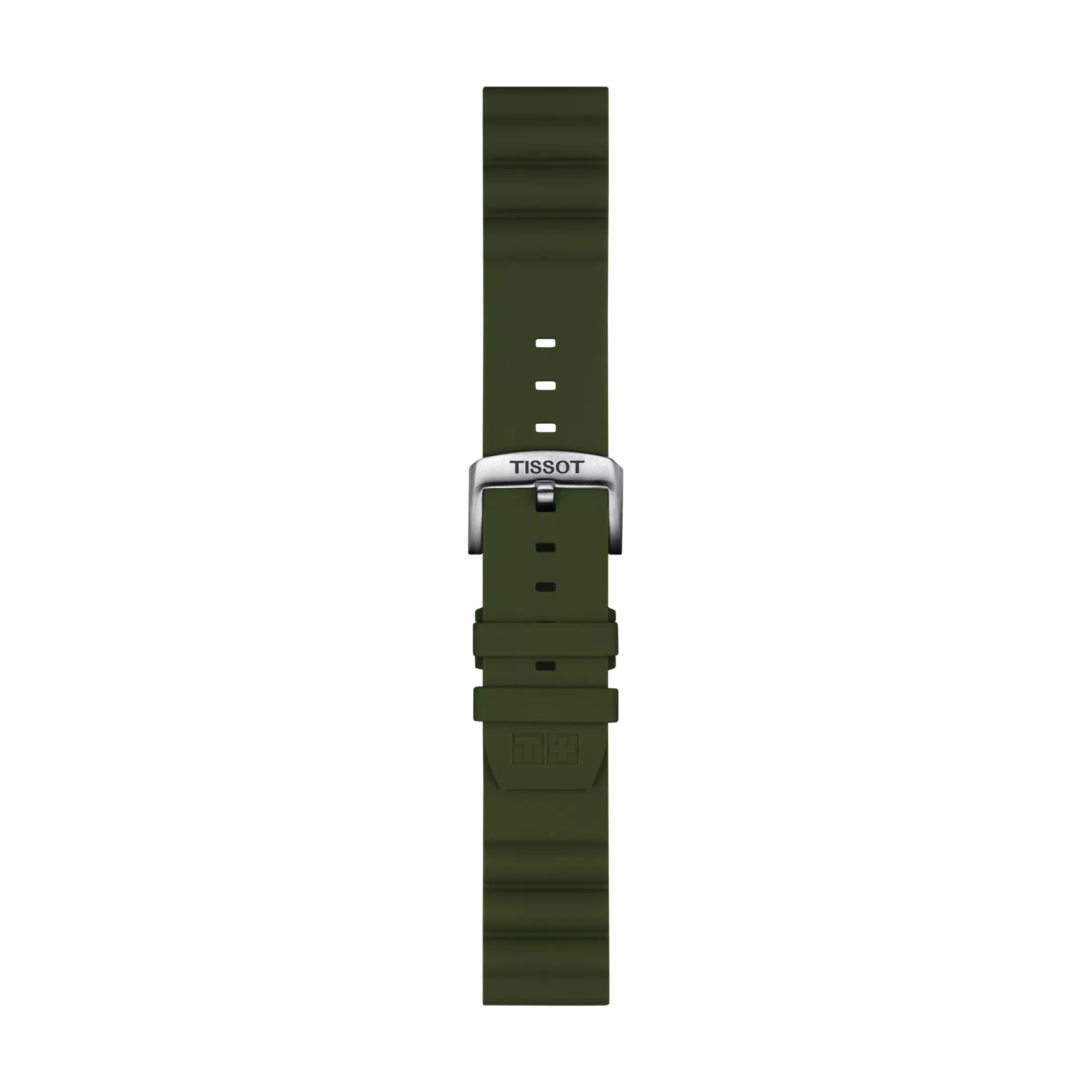 Original Tissot Silikonarmband khaki Bandanstoss 22 mm