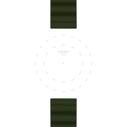 Original Tissot Silikonarmband khaki Bandanstoss 22 mm