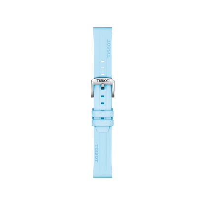 Original Tissot Silikonarmband blau Bandanstoss 18 mm