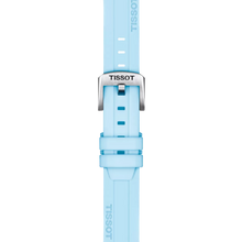 Original Tissot Silikonarmband blau Bandanstoss 18 mm