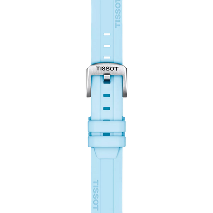 Original Tissot Silikonarmband blau Bandanstoss 18 mm