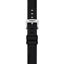 Original Tissot Silikonarmband schwarz Bandanstoss 18 mm