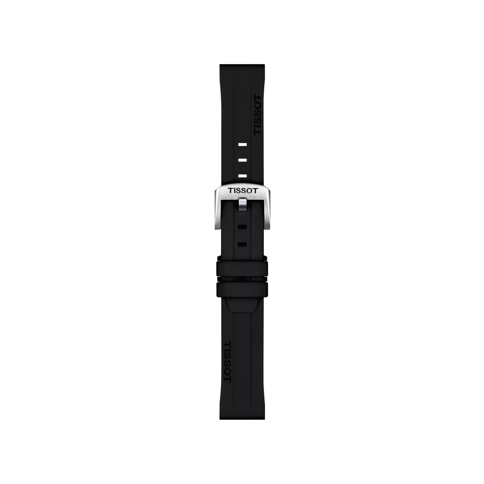 Original Tissot Silikonarmband schwarz Bandanstoss 18 mm