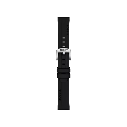 Original Tissot Silikonarmband schwarz Bandanstoss 18 mm