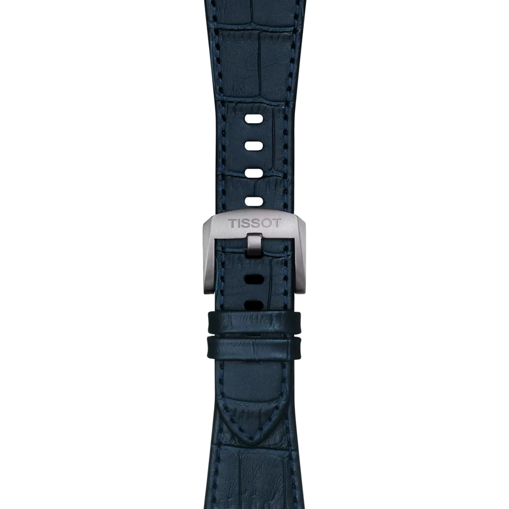 Original Tissot Lederarmband dunkelblau für PRX-Modelle mit 40 mm Durchmesser