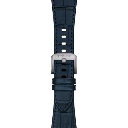 Original Tissot Lederarmband dunkelblau für PRX-Modelle mit 40 mm Durchmesser