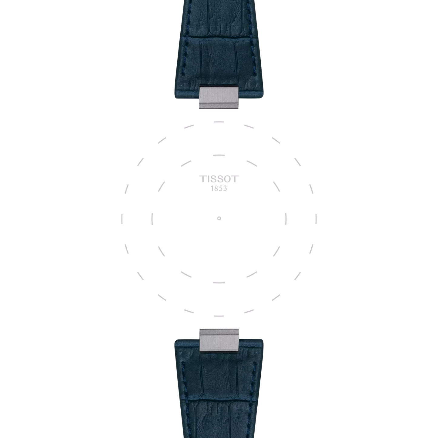 Original Tissot Lederarmband dunkelblau für PRX-Modelle mit 40 mm Durchmesser