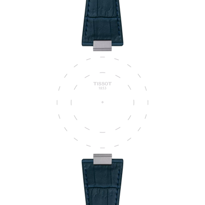 Original Tissot Lederarmband dunkelblau für PRX-Modelle mit 40 mm Durchmesser