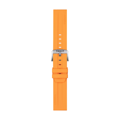 Original Tissot Silikonarmband orange Bandanstoss 22 mm