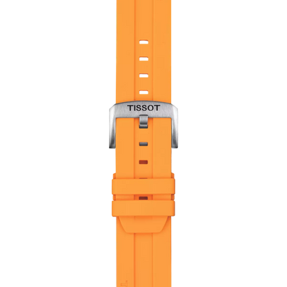 Original Tissot Silikonarmband orange Bandanstoss 22 mm