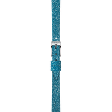 Original Tissot Synthetikarmband blau glitzernd Bandanstoss 9 mm