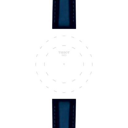 Original Tissot Synthetikarmband blau Bandanstoss 18 mm