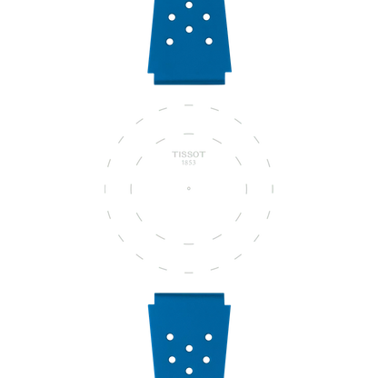 Original Tissot Sideral Kautschukarmband blau