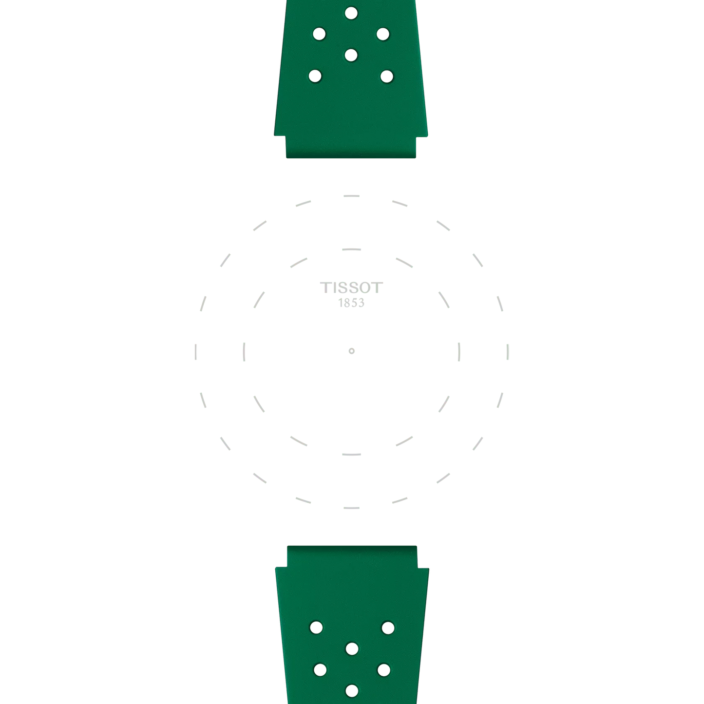 Original Tissot Sideral Kautschukarmband grün